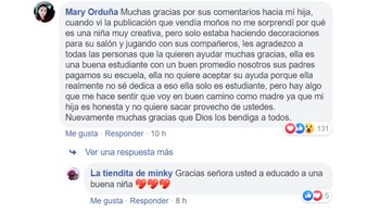 La mamá de la joven