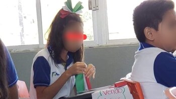 Una alumna de bachillerato en