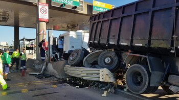 Así quedó el camión que