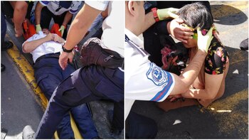 Una de las mujeres lesionadas