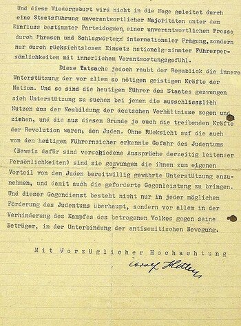 La carta que escribió Adolf