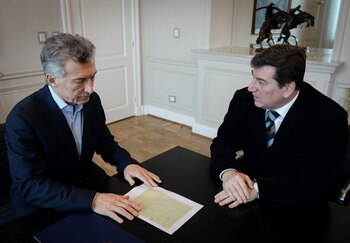 El presidente Mauricio Macri junto