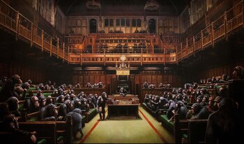 “Devolved Parliament” de Banksy sale
