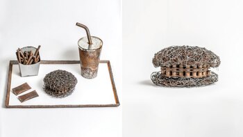 Menú de comida rápida realizada