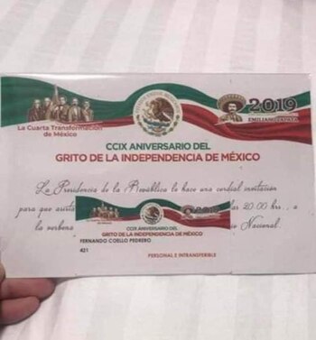 En redes sociales circula una imagen de la invitación al festejo (Foto: Twitter)