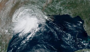 Imagen satelital de la tormenta