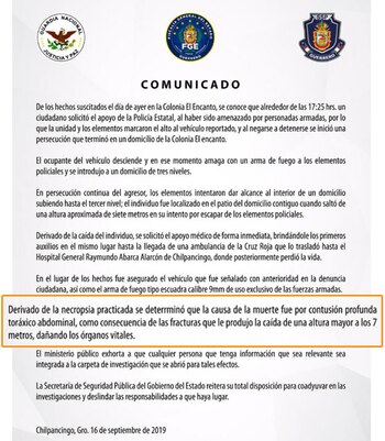 La Fiscalía General del Estado