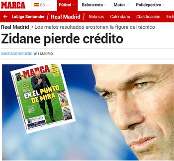 Zinedine Zidane comenzó a perder