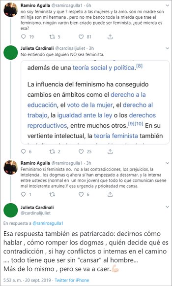 El intercambio en Twitter de