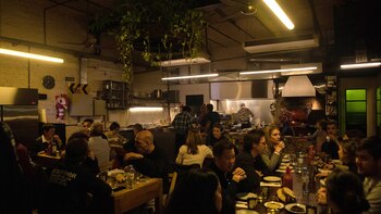 El restaurante de estilo industrial