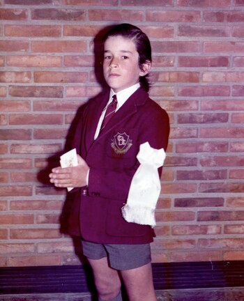 Rufino Varela, con el uniforme