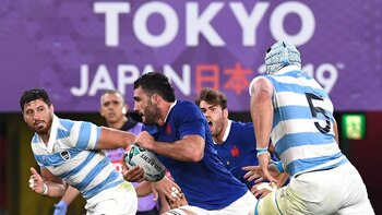 Los Pumas perdieron 23-21 en su estreno en el Mundial de rugby Japón 2019 (Photo by FRANCK FIFE / AFP)