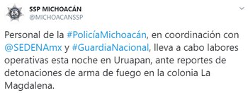 (Foto: Twitter/MICHOACANSSP)
