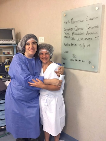 Lorena y Analia, antes de