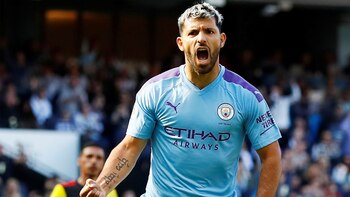Sergio Agüero celebró su gol