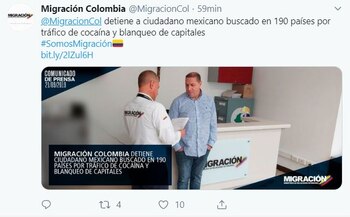 Edgar Hurtado Ramírez era buscado por las autoridades norteamericanas por los delitos de blanqueo de capitales y tráfico de cocaína. (Foto: Twitter)