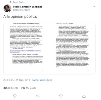 La explicación de Salmerón (Foto: