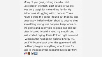 Formella escribió un emotivo comunicado