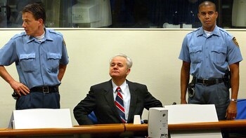 Slobodan Milosevic durante el juicio
