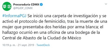 La Procuraduría informó que se