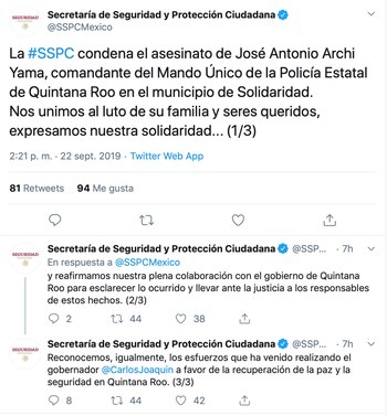 La SSPC lamentó el hecho