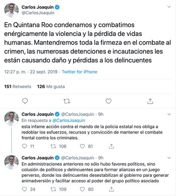 El gobernador actual acusó a