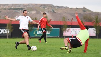 Matos en la pretemporada con la entidad rosarina (@CANOBoficial)