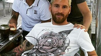 Lionel Messi se tatuó uno de los ojos de Antonella Roccuzzo en su brazo derecho